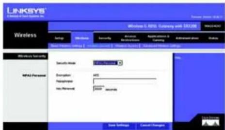 LINKSYS WAG54GX2 - WPA2-Personal (WPA2 personnel) - 2