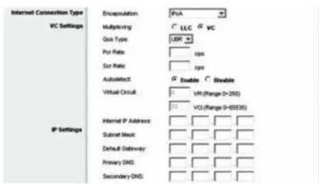 LINKSYS WAG54GX2 - Onglet Basic Setup (Configuration de base) - 1