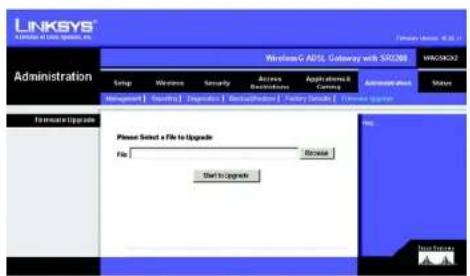 LINKSYS WAG54GX2 - Firmware Upgrade - 2