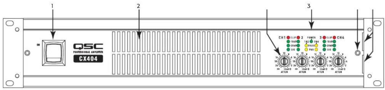 QSC CX1202V - Panel frontal - 1