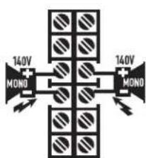 QSC CX1202V - Sorties distribuées (modèles V, 70 V/140 V) - 3