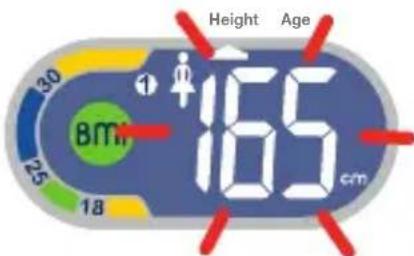 TEFAL Weight Watchers WZ7000F0 - 2/ Selecting your height (100 to 220 cm): - 1