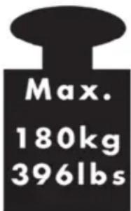 Max. 180kg 396lbs