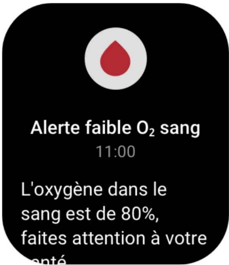 AMAZFIT GTS 3 - Alerte en cas de faible taux d'oxygène dans le sang - 1