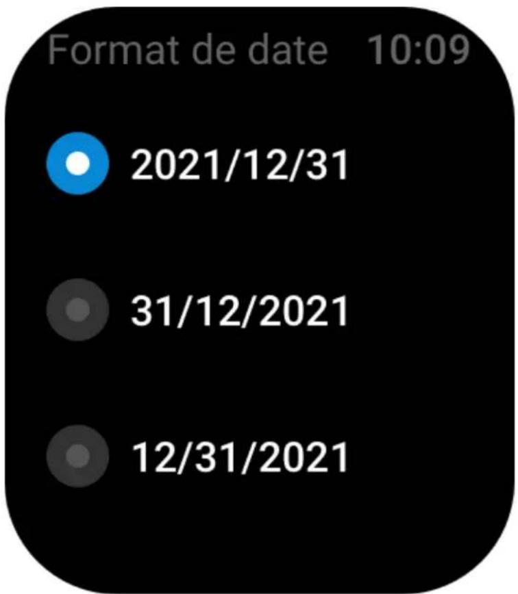 AMAZFIT GTS 3 - Format de date - 1