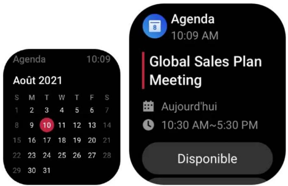 AMAZFIT GTS 3 - Agenda et événements - 1