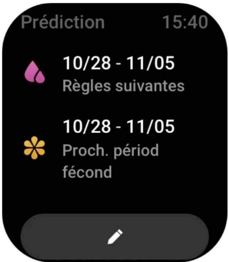 AMAZFIT GTS 3 - Prédictions du cycle masculin - 1