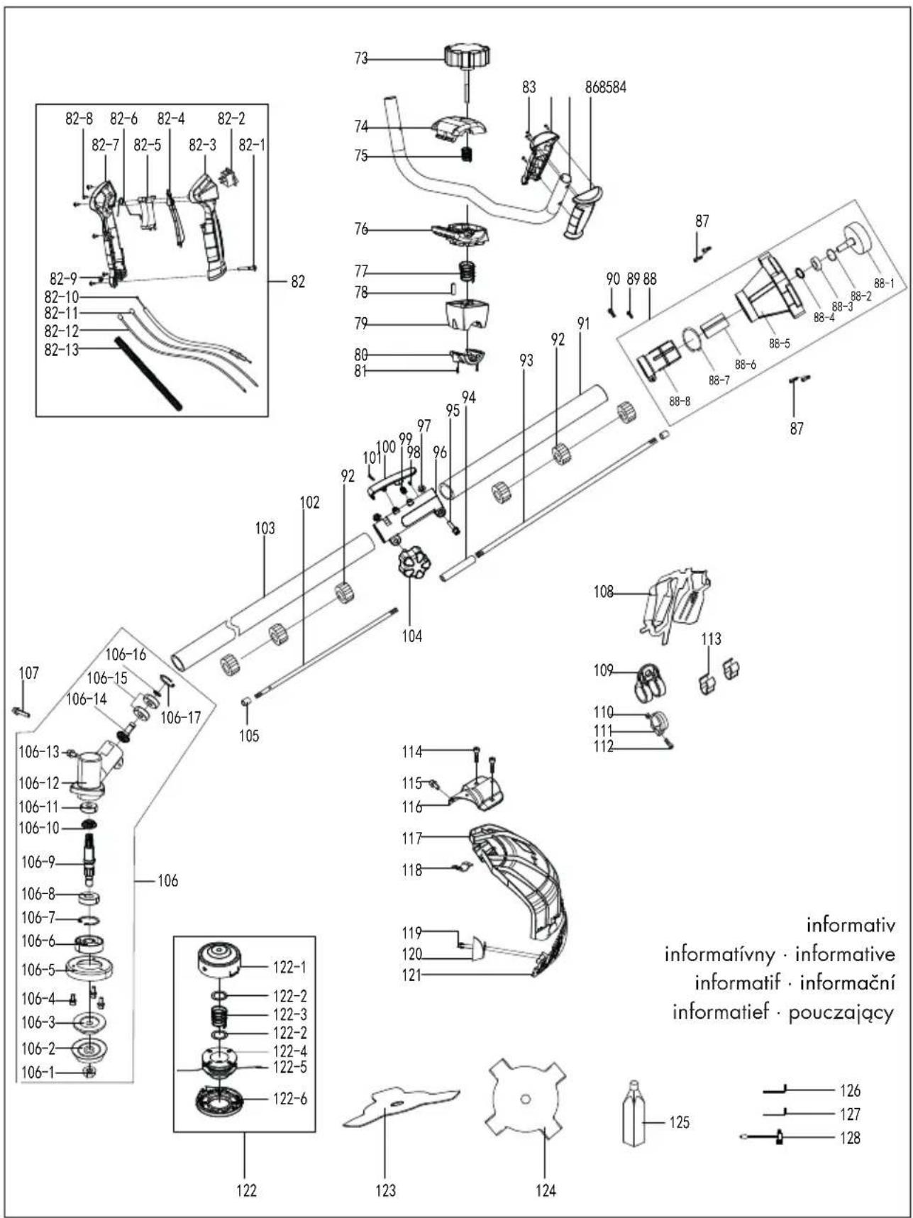 PARKSIDE PBS 2 A1 - Exploded Drawing • Explosionszeichnung Vue éclatée • Explosietekening • Vykres sestaveni Rozvinuté náčrtky • Rysunek samorozszerzajace - 1