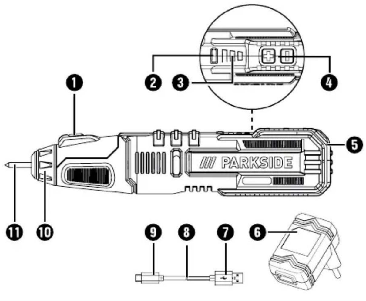 PARKSIDE PAGG 4 A1 - AKKU-GRAVIERGERÄT 4V - 1