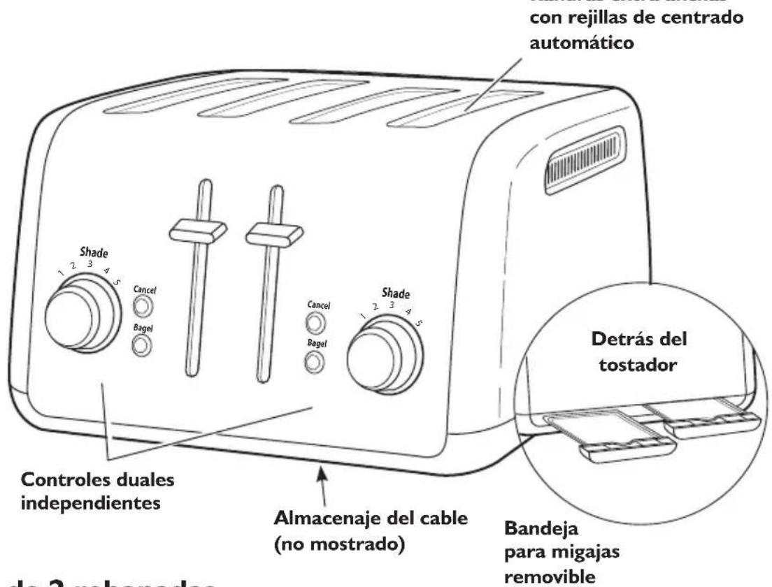 KITCHENAID KMT2115CU - Modelo de 4 rebanadas - 1