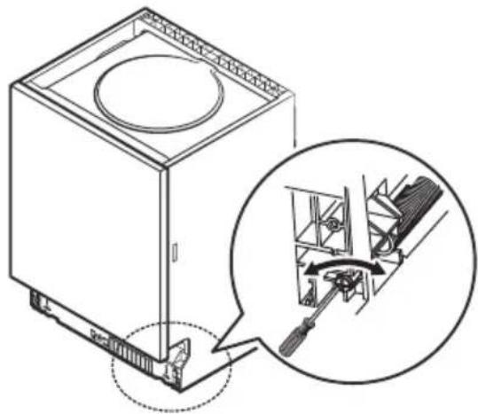 Infiniton DIW6W12 - Étape 3. Réglage de la tension du dessort de la porte - 1