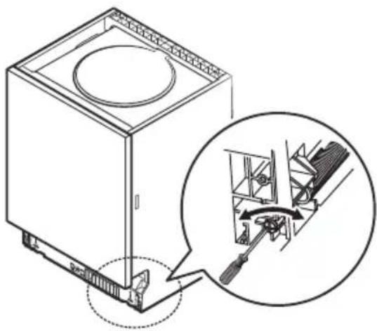 Infiniton DIW6W12 - Passo 3. Ajuste porta tensão da mola - 1