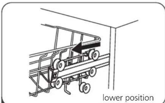 Infiniton DIW6W12 - Adjusting the upper basket - 1