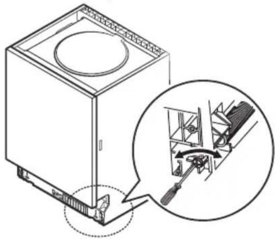 Infiniton DIW6W12 - Paso 3. Ajuste de tension del resorte de la puerta - 1