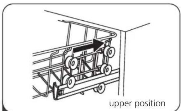 Infiniton DIW6W12 - Adjusting the upper basket - 4