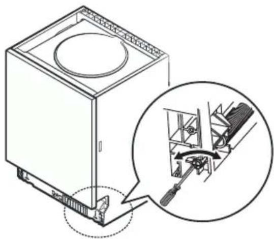 Infiniton DIW6W12 - Step 3. Tension adjustment of the door spring - 1