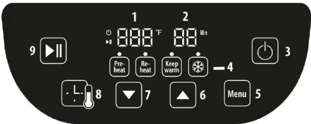 CASO AF 250 - Control panel - 1