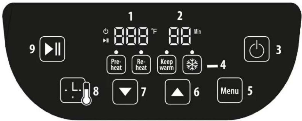 CASO AF 250 - Panneau de commande - 1