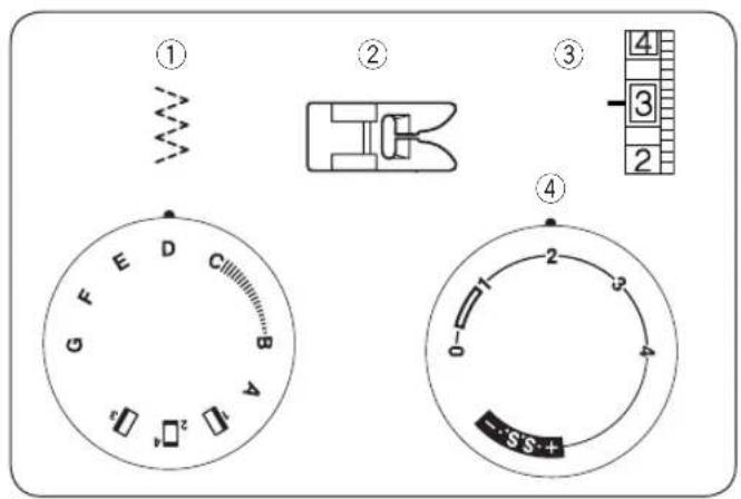 JANOME 311PG - Points en zigzag - 1