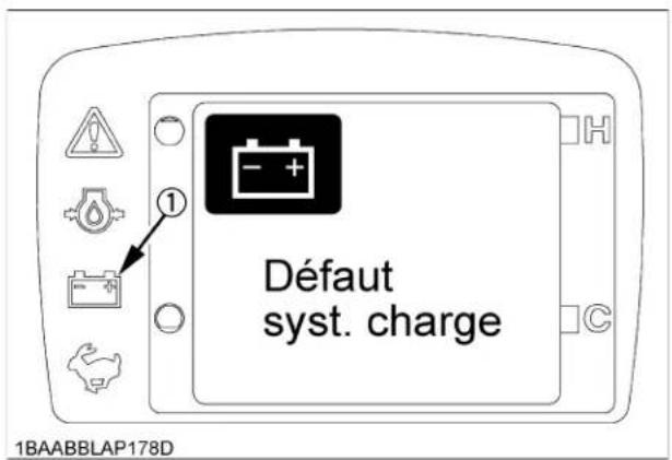 KUBOTA KX0404 - Avertissement de la charge de la batterie - 1