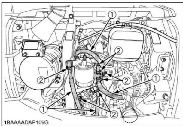 KUBOTA KX0404 - ■Vérification du circuit de carburant et d'admission d'air - 1