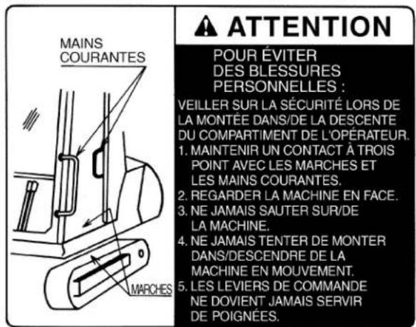 KUBOTA KX0404 - ÉTIQUETTES DE DANGER, D'AVERTISSEMENT ET D'ATTENTION - 15