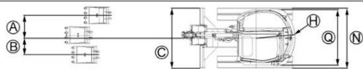KUBOTA KX0404 - DIMENSIONS PRINCIPALES - 1