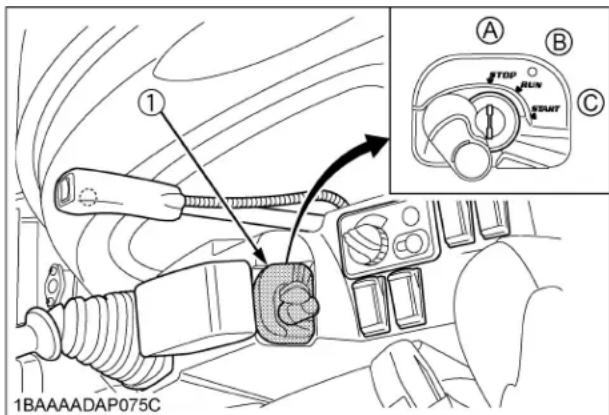 KUBOTA KX0404 - Interrupteur de Demarrage - 1