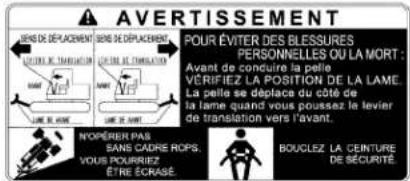 KUBOTA KX0404 - ÉTIQUETTES DE DANGER, D'AVERTISSEMENT ET D'ATTENTION - 8