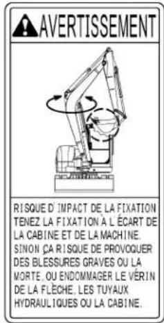 KUBOTA KX0404 - ÉTIQUETTES DE DANGER, D'AVERTISSEMENT ET D'ATTENTION - 2