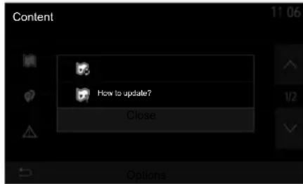 Content How to update? Close 11:06 1/2 Options