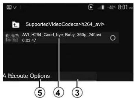 SupportedVideoCodecs>h264_avi> AVI_H264_Good Bye_Baby_360p_24f.avi 0:03:47 A l'écoute Options ⑤ ④ ③
