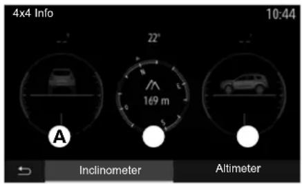 4x4 Info 10:44 22° 169 m A Inclinometer Altimeter