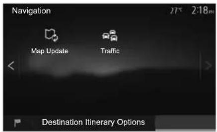 Navigation 27 2:18m Map Update Traffic Destination Itinerary Options