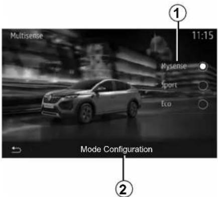 Multisense 11:15 My sense Sport Eco Mode Configuration ① ②