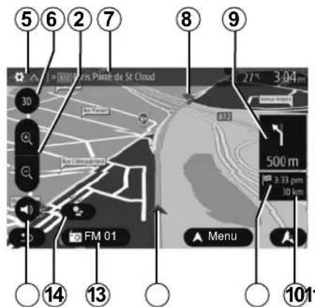 ⑤⑥⑦⑧⑨ 30 27× 3.04 pm 500 m 2.33 pm 30 km FM 01 Menu ⑭⑮⑯⑰⑪