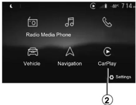 Radio Media Phone Vehicle Navigation CarPlay Settings