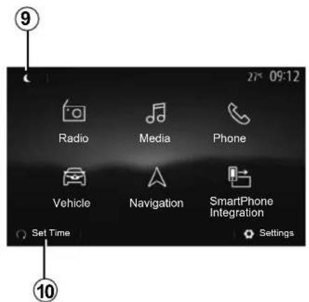 9 Radio Media Phone Vehicle Navigation SmartPhone Integration Set Time Settings 10
