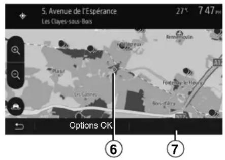 5. Avenue de l'Espérance Les Clayes-sous-Bois 27° 747 pm Options OK ⑥ ⑦