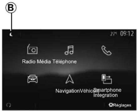 B Radio Média Téléphone NavigationVéhic Smartphone Integration Réglages