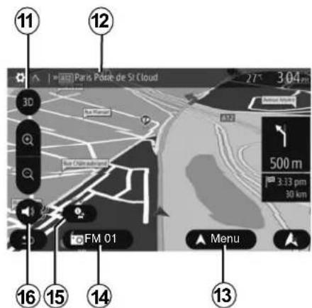 11 12 30 500 m 3:33 pm 30 km FM 01 Menu