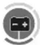 STIGA Tornado 7108 W - Icône de la batterie à indicateur de niveau (fig. 16.G). - 1