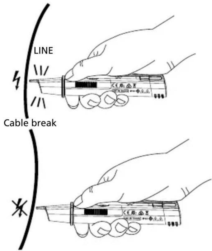 Beha-Amprobe NCV1020EUR - Testing wire and cable breaks: - 1