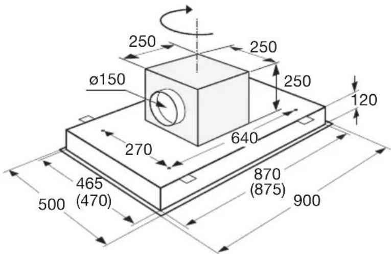 Pelgrim ISW0930RVS - Installation dimensions - 1