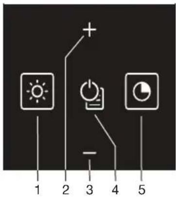 Pelgrim ISW0930RVS - Remote control Control panel on the cooker hood - 1