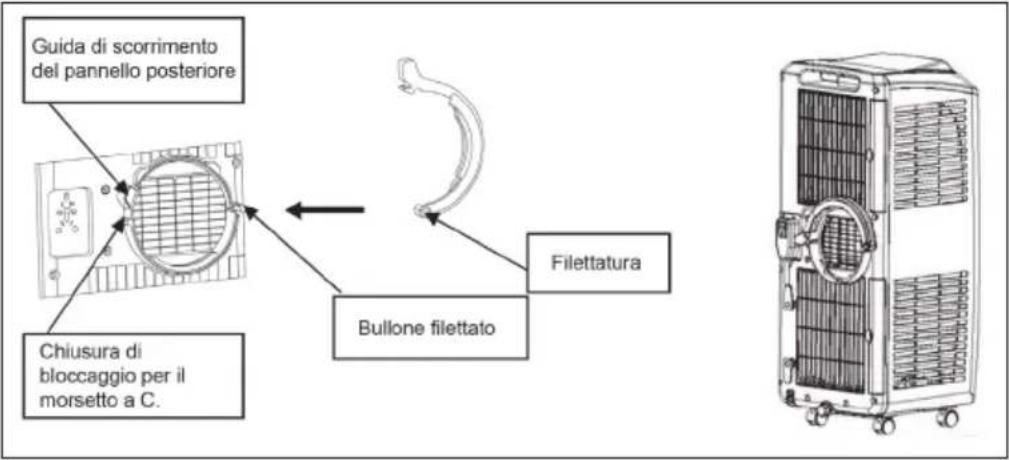 Klarstein Pure Blizzard Smart - Fissare il morsetto a C per il tubo dello scarico dell'aria - 1
