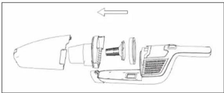 Klarstein TurboHybrid Vacuum Cleaner - Pulire il contenitore della polvere e i filtri - 3