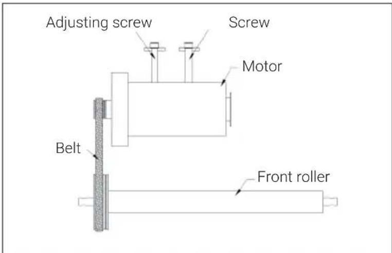 Capital Sports Compact Space - ADJUSTMENT OF THE MOTOR BELT - 1