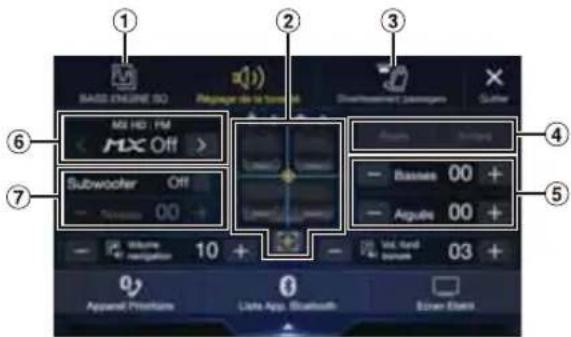 ALPINE X903DDU8 - Fonction Réglages audio - 1
