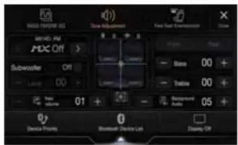 ALPINE X903DDU8 - Basculement de l'écran des sources audio sur un écran spécifique - 1